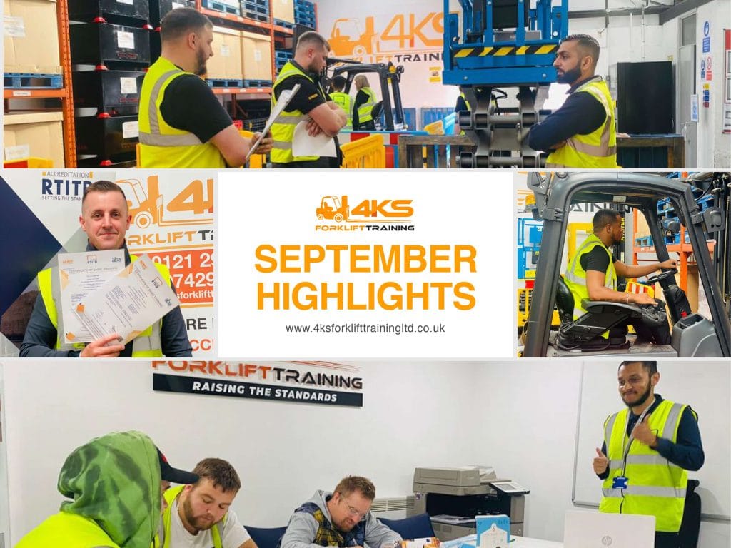 September Forklift Training Highlights 4KS Forklift Training